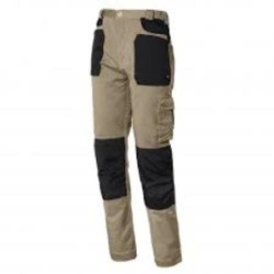 PANTALON STRETCH EN CAJA BEIGE/NEGRO XS  8730B