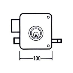 CERRADURA SOBREPONER 2525 PR 100 DCHA. MCM