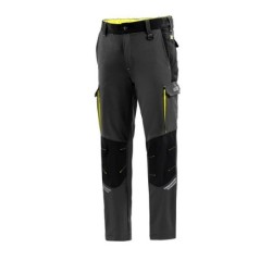 PANTALON TECH TROUSERS GRIS/AMARILLO FLUOR TALLA S