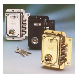 CERRADURA SOBREPONER S-90 IZDA. DORADO 11006