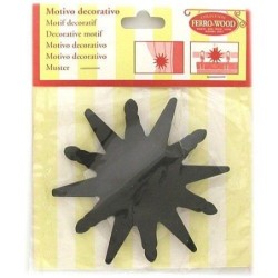 BLISTER 2 MOTIVO DECORATIVO" SOL" NEGRO FW104