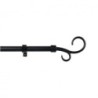 KIT CORTINA 160-300 NEGRO DOBLE BACULO FK183