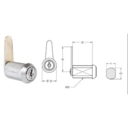 BOMBILLO ZAMAK CROMO LENGUETA RECTA 135MC40