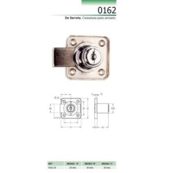 CERRADURA SOBREPONER ARMARIO CROMO 362/20