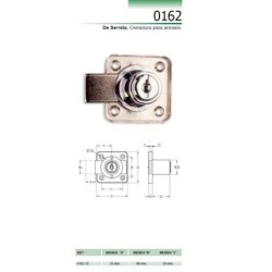 CERRADURA SOBREPONER ARMARIO CROMO 362/25
