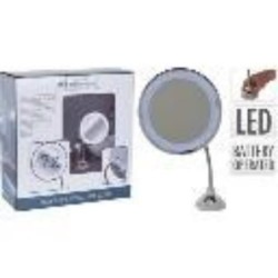 ESPEJO AUMENTO CON SOPORTE Y LUZ LED