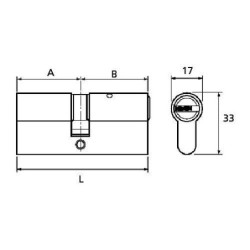 CILINDRO SEGURIDAD T655/30/30L TESA