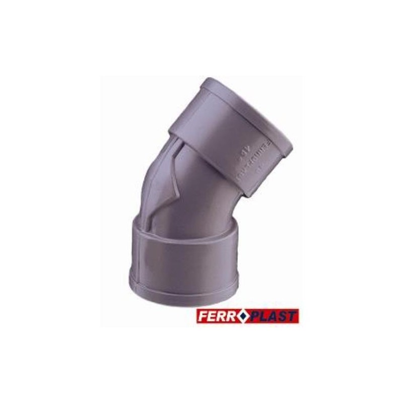 CODO PVC GRIS HM.-HM. 45  40 MM. 205273