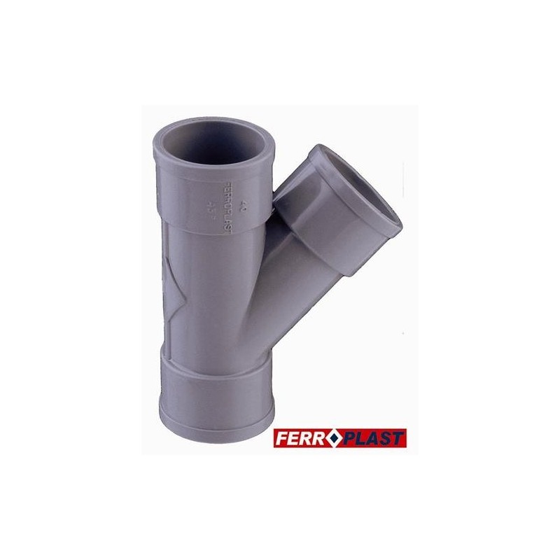 INJERTO PVC GRIS HM.-HM. 45  40 MM. 205334