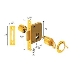 CERRADURA EMBUTIR 2001/40 HL TESA