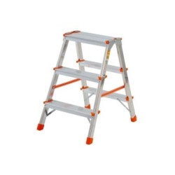 TABURETE ALUMINIO DOBLE SUBIDA 2 PELDAÑOS BA210