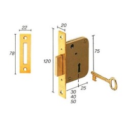 CERRADURA EMBUTIR 2003/40 HL TESA