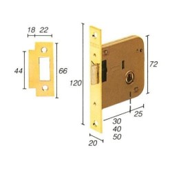 CERRADURA EMBUTIR 2005/30 HL TESA