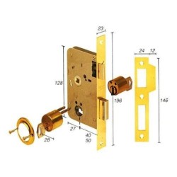 CERRADURA EMBUTIR 2010/50 HL TESA