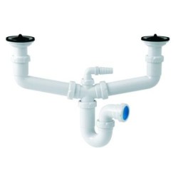SIFON CURVO CENTRAL S-49 DOBLE EXTENSIBLE 1 1/2"