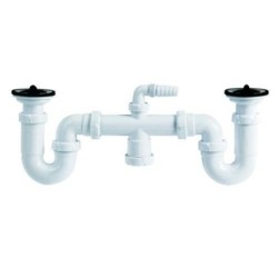 SIFON FREGADERO CURVO S-26 DOBLE EXTENSIBLE 1 1/2"