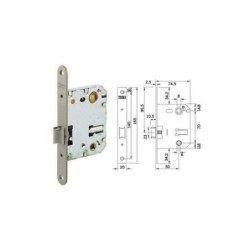 PICAPORTE UNIFICADO 134U/50RHN HIERRO NIQUELADO