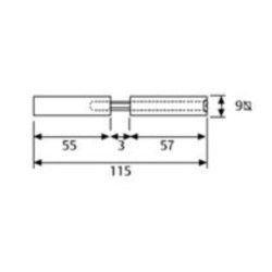 DOBLE CUADRADILLO 9/9 MM ANTIPANICO DM9912CUA