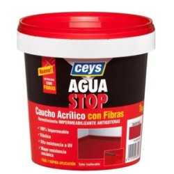 AQUASTOP CAUCHO ACRILICO CON FILTROS 1 KG.ROJO