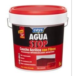 AQUASTOP CAUCHO ACRILICO CON FILTROS 5 KG.ROJO