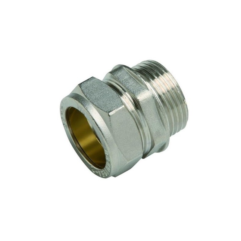 ENLACE COMPRESION RECTO MACHO COBRE 18X3/6