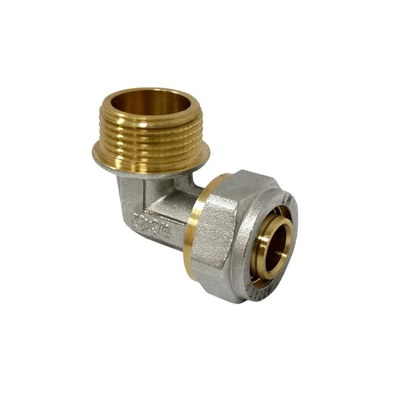 ENLACE COMPRESION CODO MULTICAPA DN16X1/2