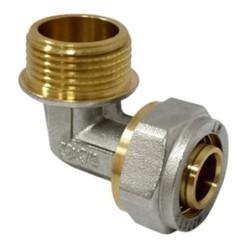 ENLACE COMPRESION CODO MULTICAPA DN25X1