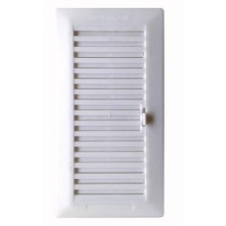 REJILLA EMPOTRAR C/PESTAÑA 14X27+MARCO ABS BLANCO