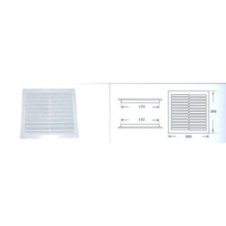 REJILLA EMPOTRAR BLANCA 17X17 R169
