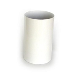 TUBO LISO 100 CM. 125 MM. ALUMINIO BLANCO