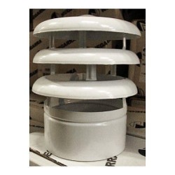 DEFLECTOR 3 AROS 125 MM. ALUMINIO BLANCO