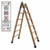 ESCALERA MADERA DOBLE 4-PELDAÑOS CON TACO D4T