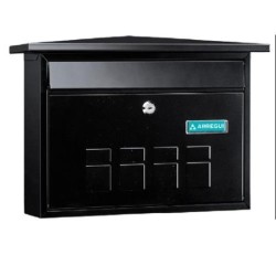 BUZON EXT.ACERO DECO NEGRO E-5704