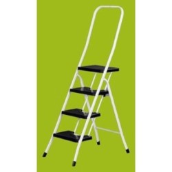 ESCALERA BARAN. ALTA HOMOL. TUBO BCO.4-PELDAÑOS