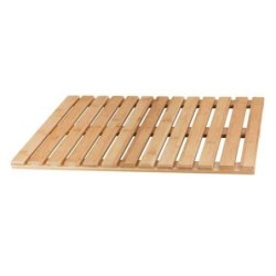 REJILLA PARA DUCHA RECTANGULAR BAMBU 60X40CM