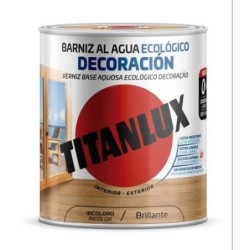 BARNIZ AL AGUA ECOLOGICO INCOLORO BRILLANTE 750ML