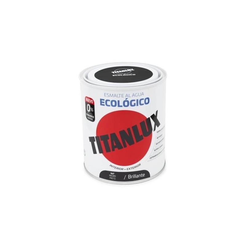 TITANLUX ESMALTE ECO BRILLO NEGRO 750ML 00T056734