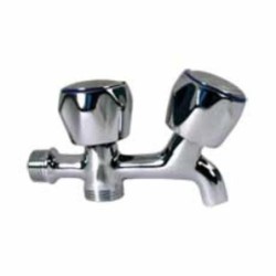 GRIFO LAVADORA DOBLE VOLANTE METAL CR. 1/2 BL
