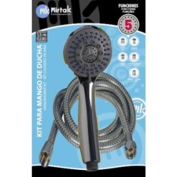 KIT DUCHA NIGER CROMO FLEXO METAL. 1,5 M. B17052