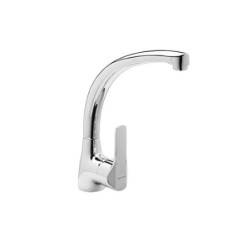GRIFO MONOMANDO FREGADERO CAÑO FUNDIDO CROMO ANTIC