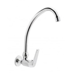 GRIFO GE2 LAVABO MURAL MONOMANDO CAÑO ALTO CROMADO