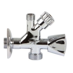 VALVULA MIXTA LATON M/DOBLE SALIDA MM 1/2'/3/4'3/8