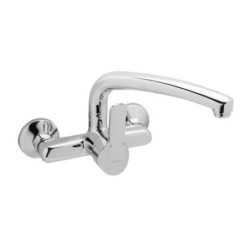 GRIFO K8 FREGADERO MURAL 15CM MONOMANDO CROMADO
