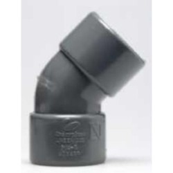 ENLACE CODO 45  HEMBRA PVC EVACUACION 40 MM
