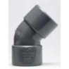 ENLACE CODO 45  HEMBRA PVC EVACUACION 40 MM