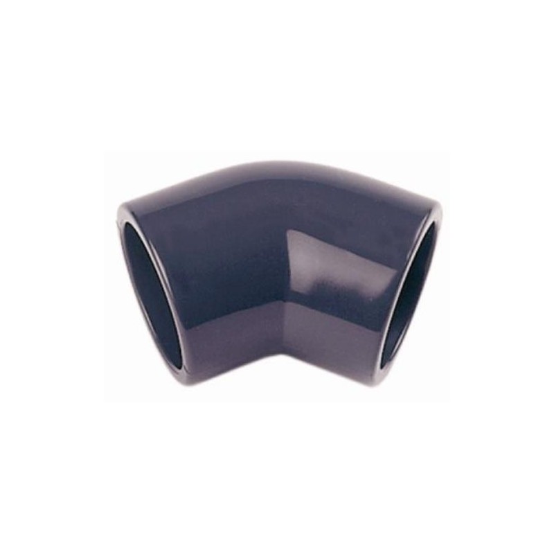 ENLACE CODO 45  HEMBRA PVC PRESION 25 MM
