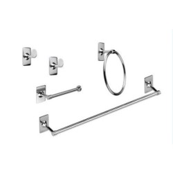 JUEGO BAÑO 5PZAS. ADHESIVO INOX B-LABEL 66772