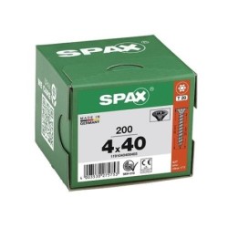 CENT. TORNILLO SPAX C/PL NEGRO GALVA T20 TR 4X40