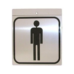 PICTOGRAMA ALUMINIO 12X12 SILUETA HOMBRE 54