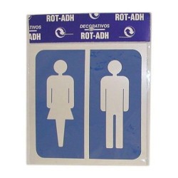 PICTOGRAMA ALUMINIO 12X12 SILUETA HOMBRE-MUJER